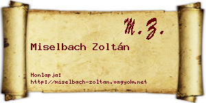 Miselbach Zoltán névjegykártya
