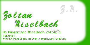 zoltan miselbach business card